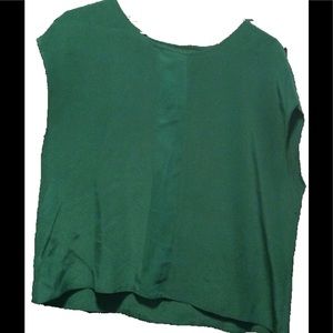 Madewell Green Silk Top