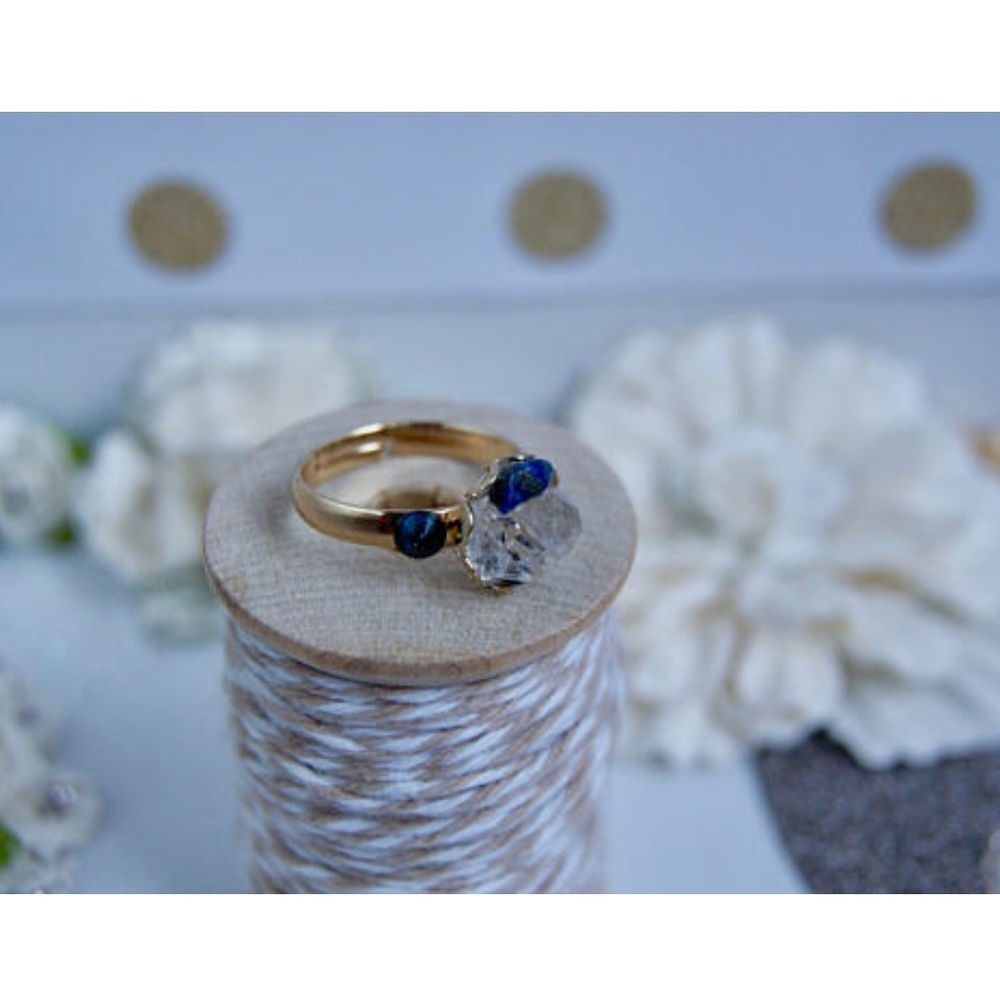 Lapis & Diamonds Ring