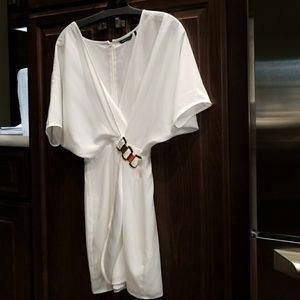 Brand New. Kimono white mini dress