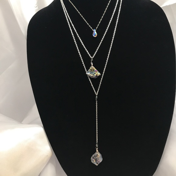 Sterling Silver Swarovski Crystal Necklace - Picture 2 of 2