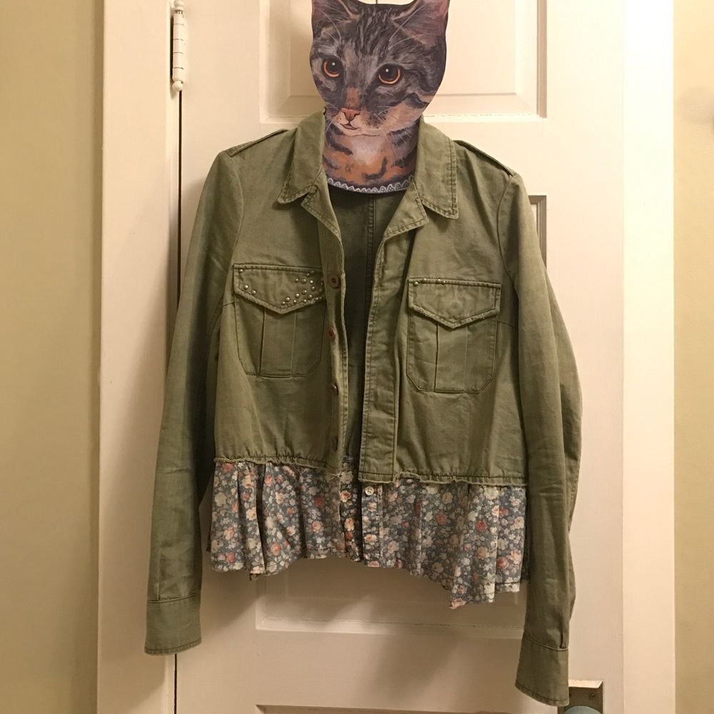 FREE PEOPLE "we the free" cute military jacket