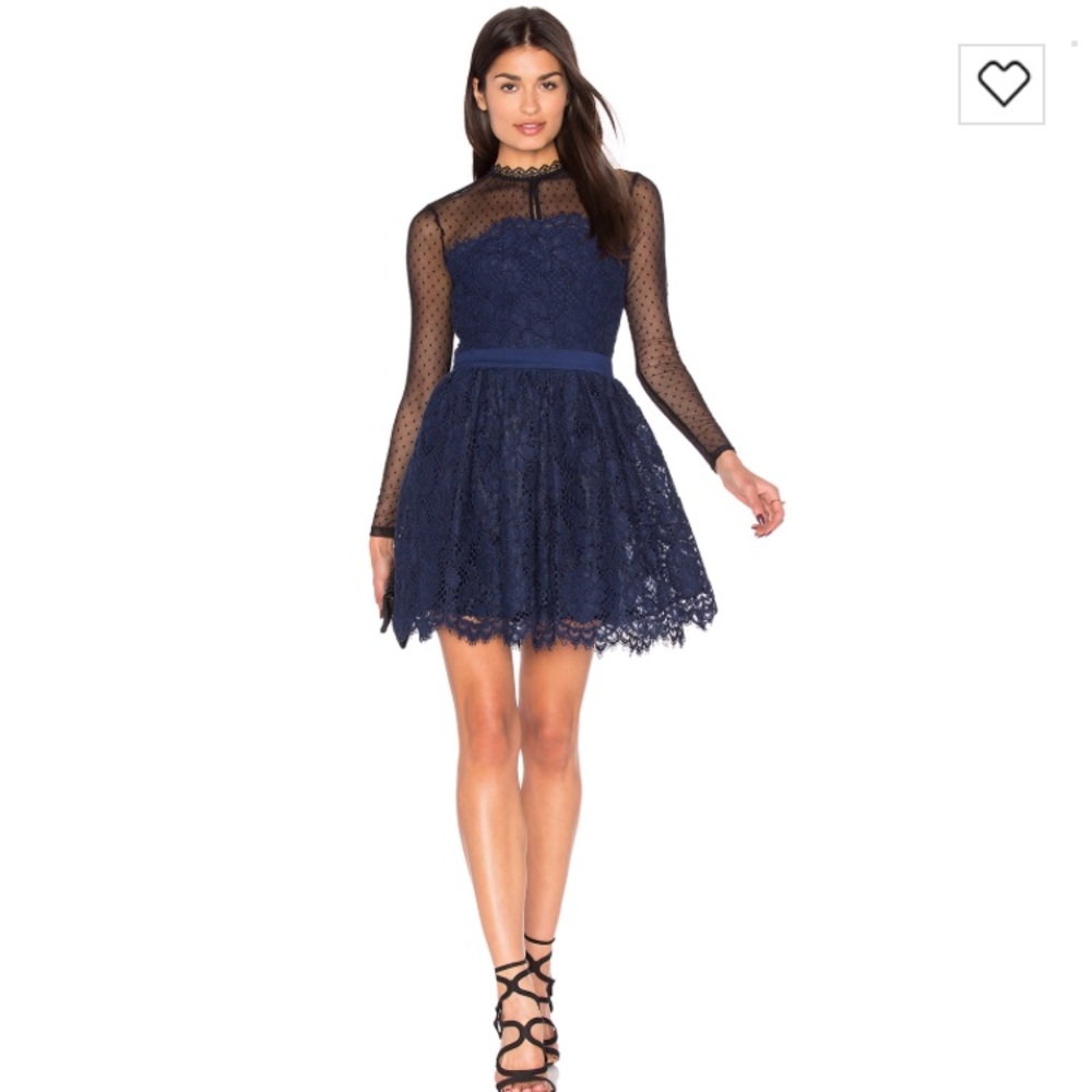 Beautiful Lace and sheer sleeves dress