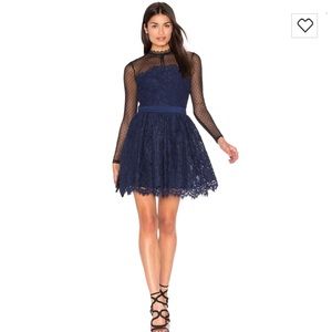 Beautiful Lace and sheer sleeves dress