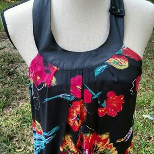 Charlotte Russe Small Black Multicolored Tank Top