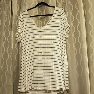 Striped Tunic with criss cross back