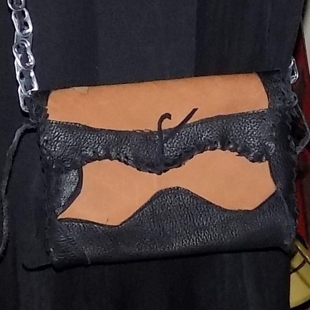 Crossbody Ipad-Bag in tan and black