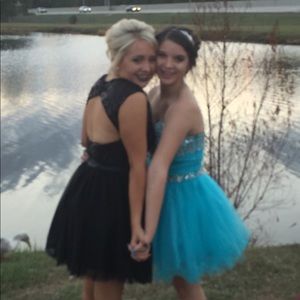 Blue homecoming dress