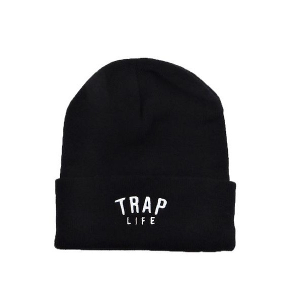 SuperlineATL Accessories - Trap Life Beanie - Black SuperlineATL Accessories - Trap Life Beanie - Black