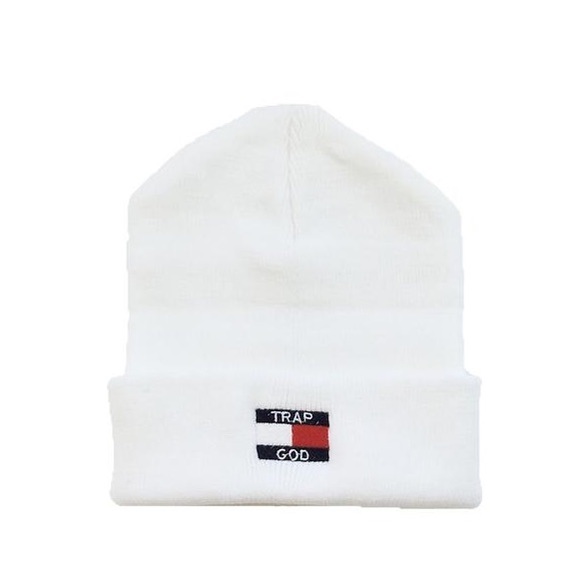 SuperlineATL Accessories - Trap God Beanie - White SuperlineATL Accessories - Trap God Beanie - White