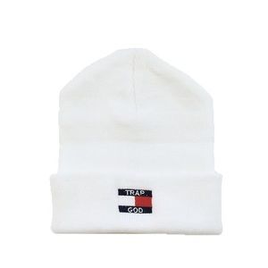SuperlineATL Accessories - Trap God Beanie - White SuperlineATL Accessories - Trap God Beanie - White