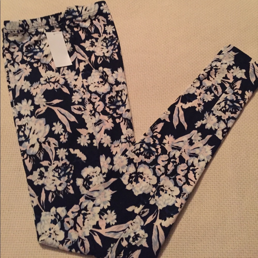 NWT Floral Leggings, M