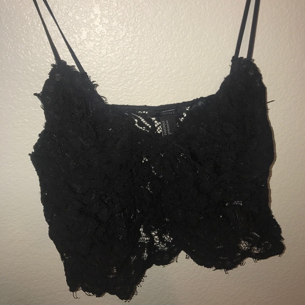 forever 21 lace crop top