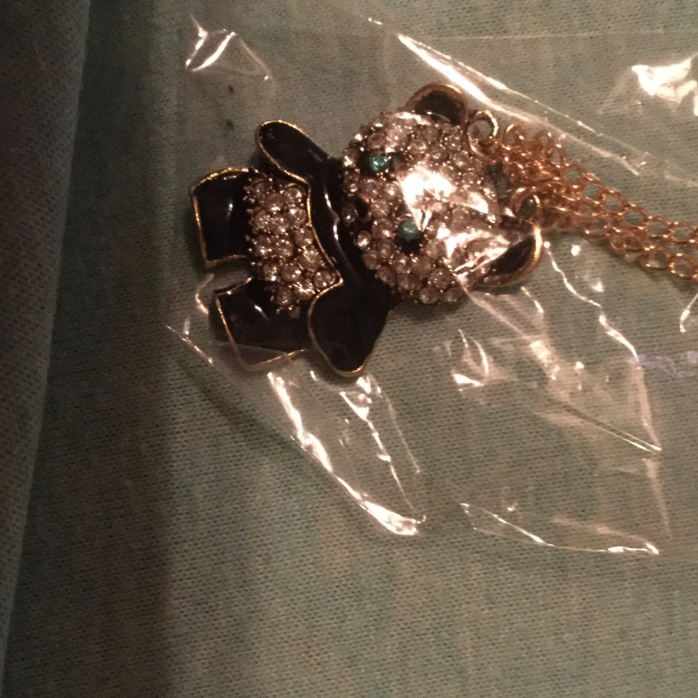 Panda rhinestone necklace