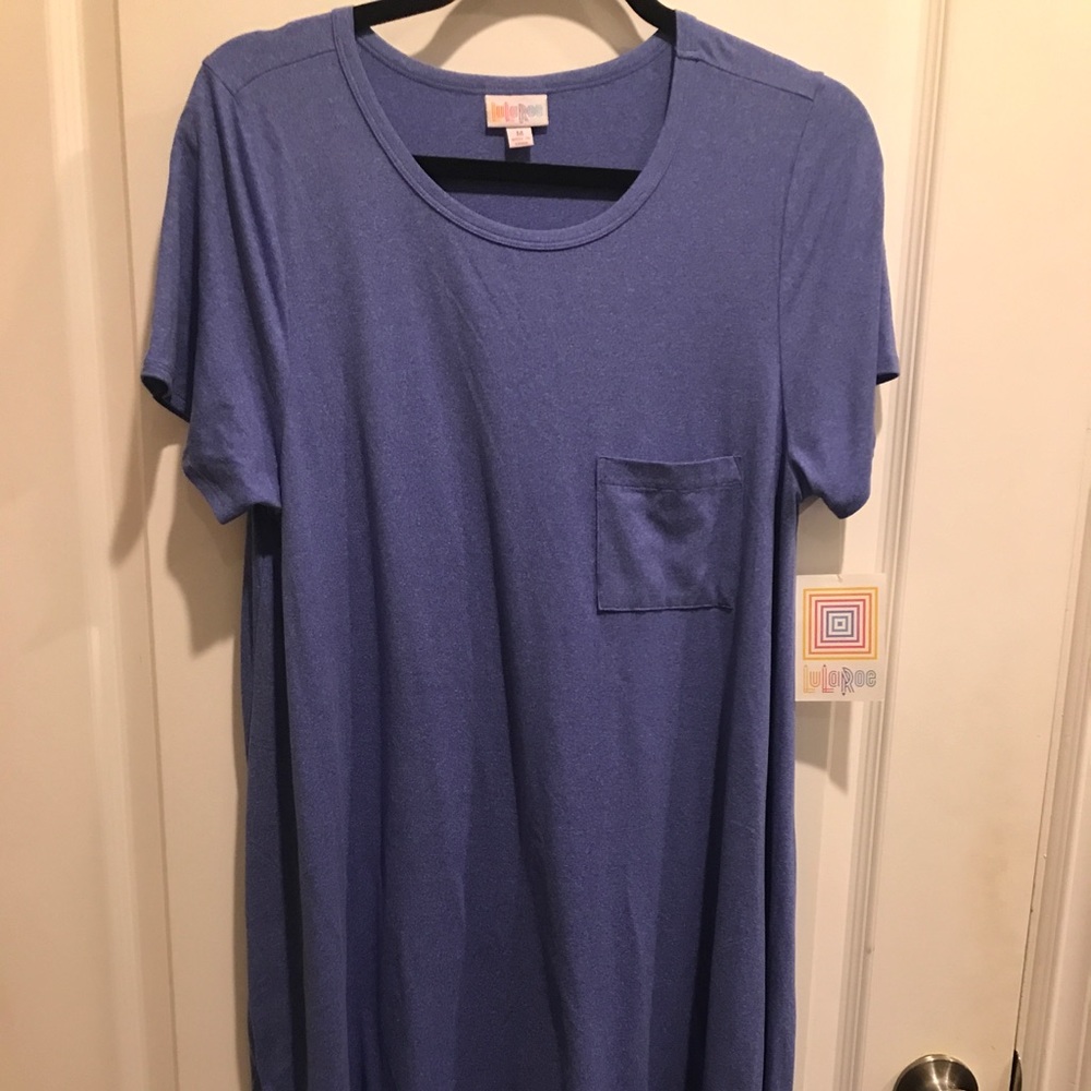 Lularoe BNWT solid blue Carly
