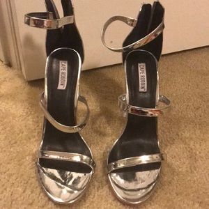 Cape Robbin metallic lucite heel sandal