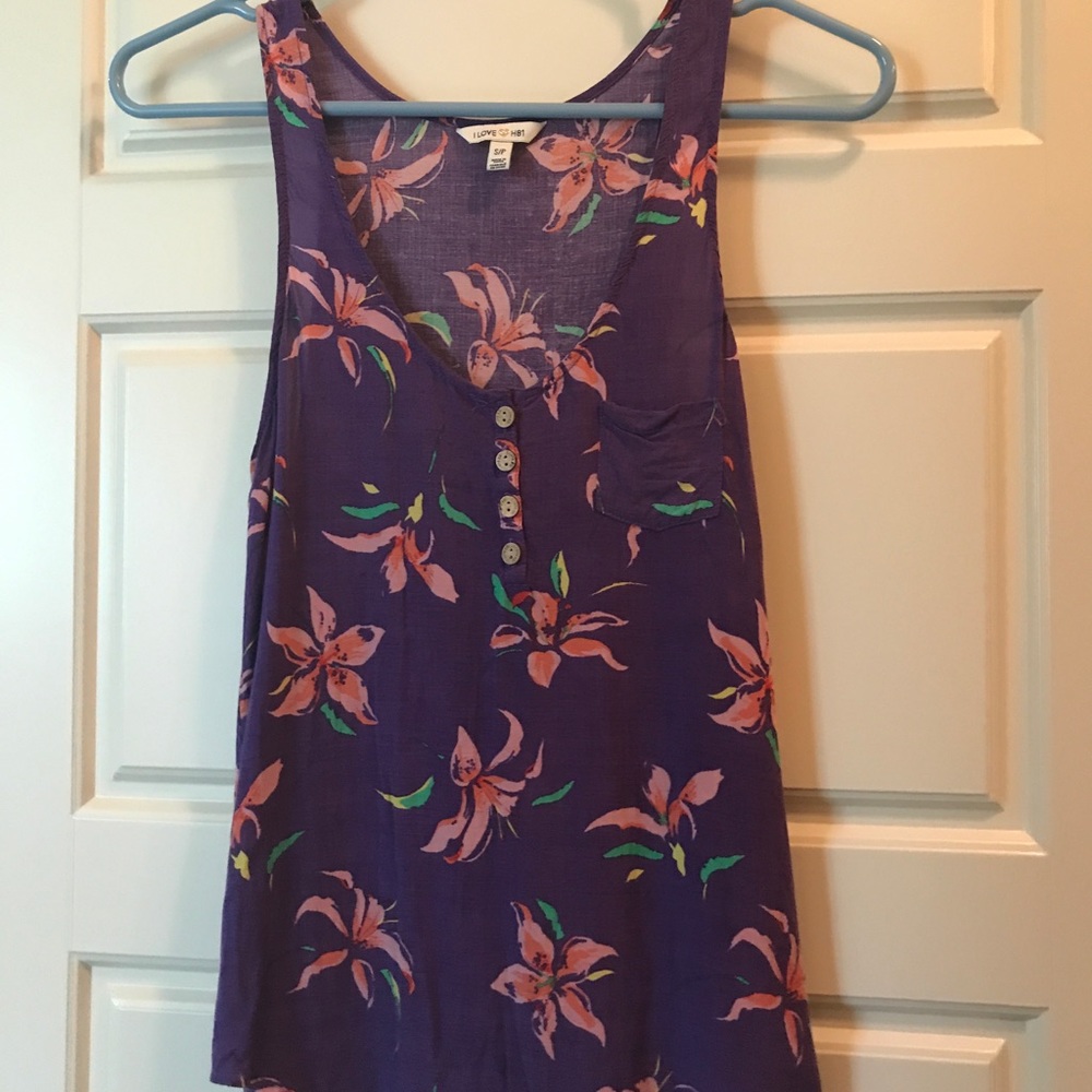 Purple Floral Top