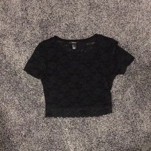 Black crop top