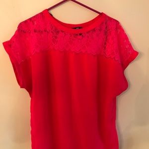 Hot pink chiffon top