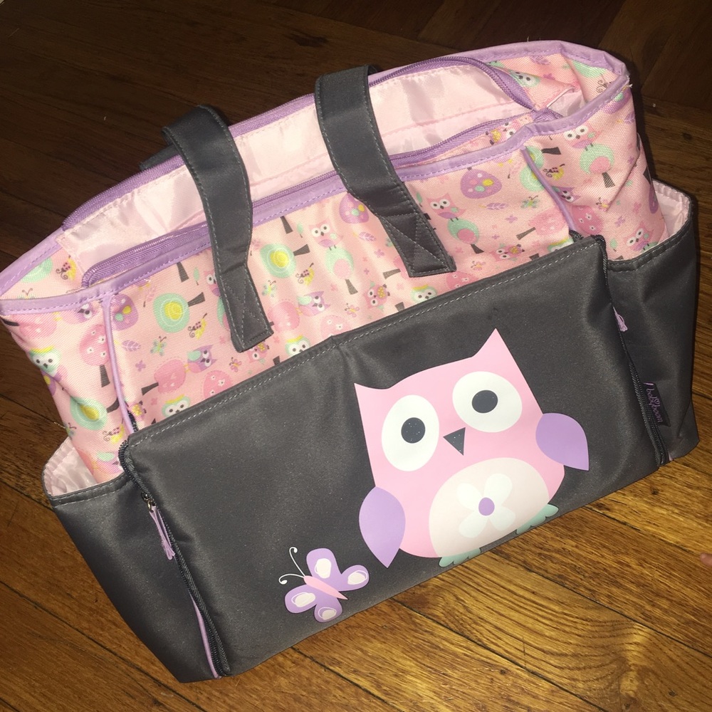 Owl Print Tote Diaper Bag