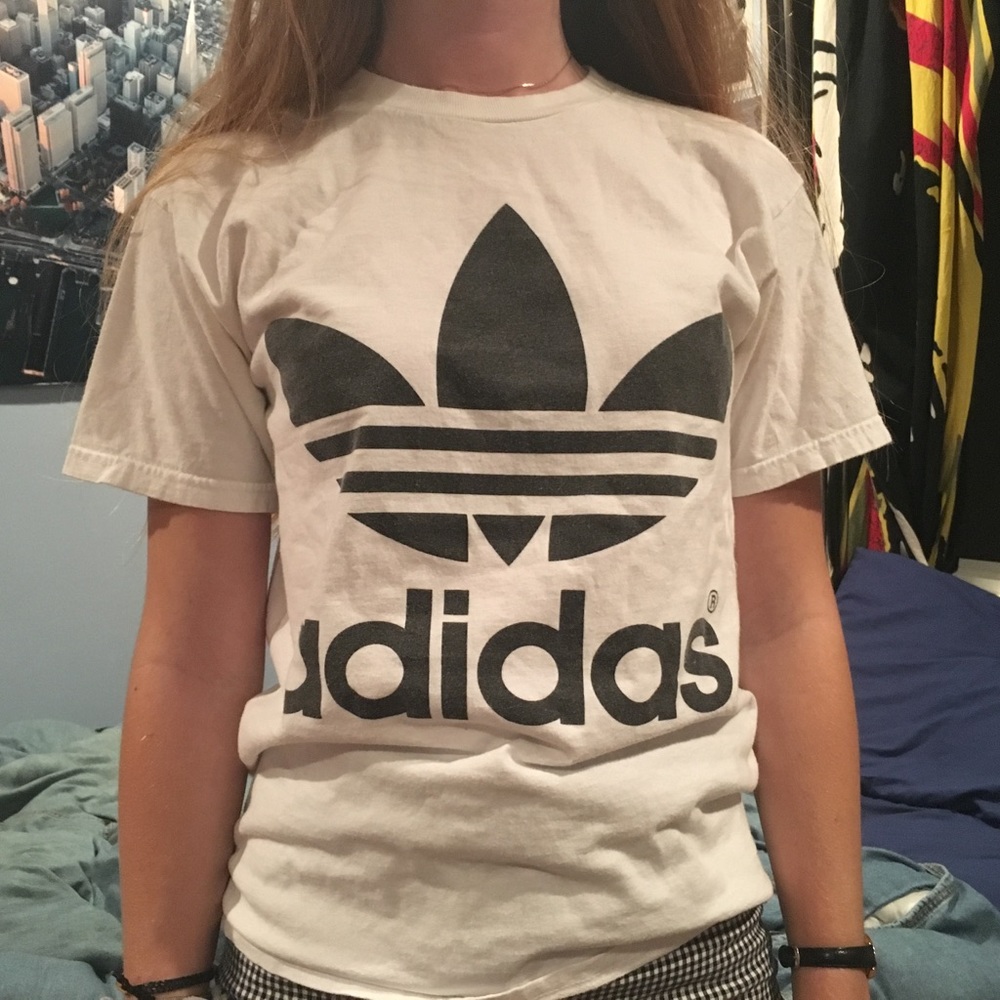 White adidas t-shirt