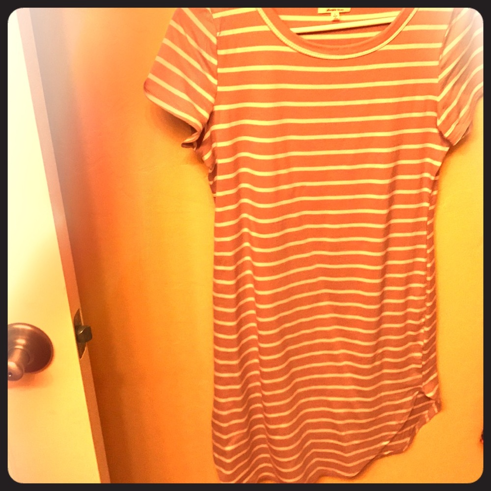Blush pink and white striped Shift dress 👗