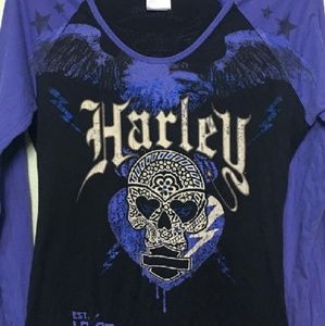 SOLD ~ 🏍 Harley Davidson Willie G Skull Shirt 💀