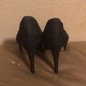 Black pump heel shoe(blossom collection)