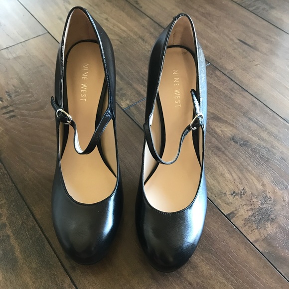 Nine West Msknoitall Leather Mary Janes Heels - Picture 2 of 6