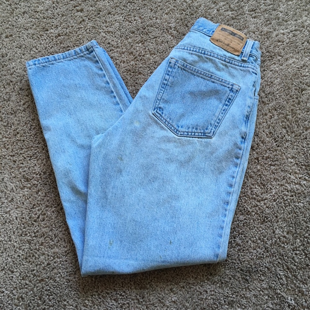 Light wash Vintage Eddie Bauer jeans.