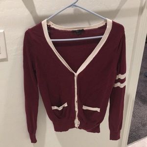 Maroon cardigan