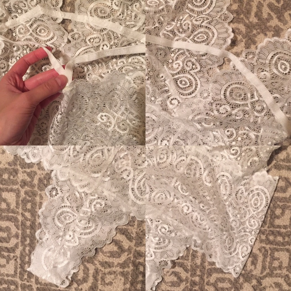 NWT💕White Lace Stretchy Lace Bodysuit Lingerie - Picture 6 of 8