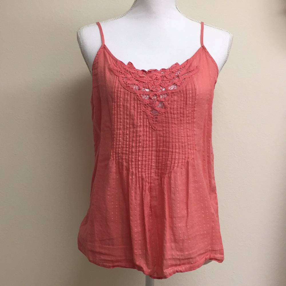 Light coral spaghetti strap tank