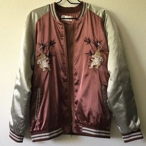 Reclaimed Vintage Tiger Embroidery Souvenir Jacket