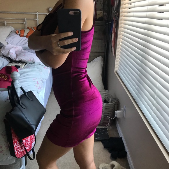 tight velvet above the knee dress - Picture 2 of 6