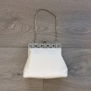 White Short Handle Purse