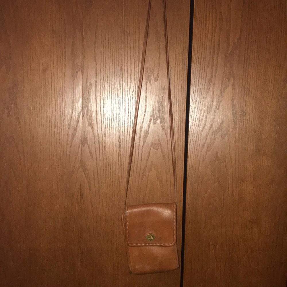 Coach Vintage Natural Leather Crossbody Mini Purse