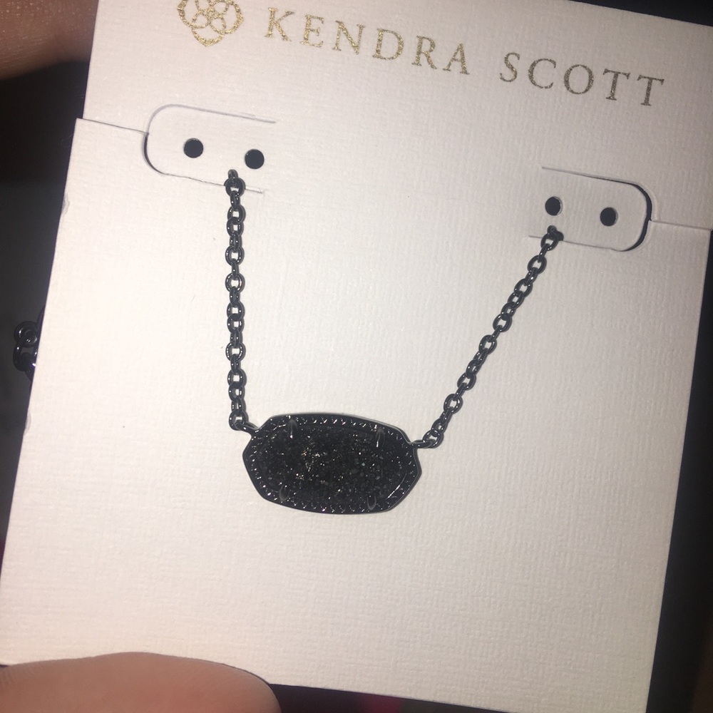 kendra Scott black drusy necklace
