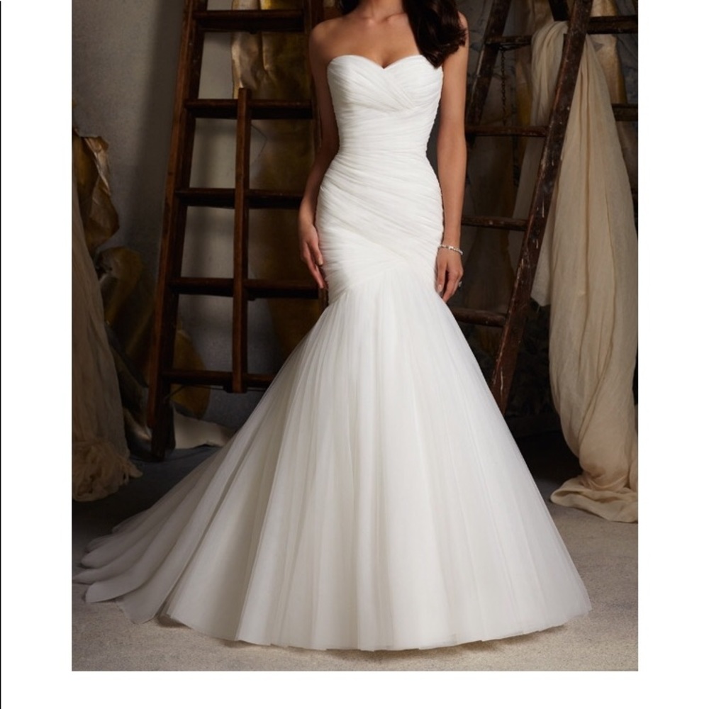 Mori Lee Mermaid Style Wedding Gown White
