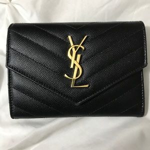 YSL Yves Saint Laurent Monogram Wallet