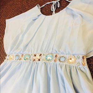 Beautiful Blue Empire Waist Dress