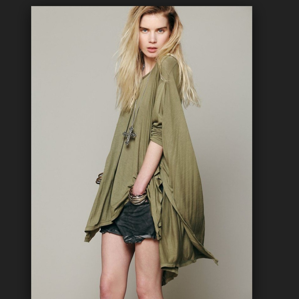 Free People Big Dipper Oversized Tee, XS