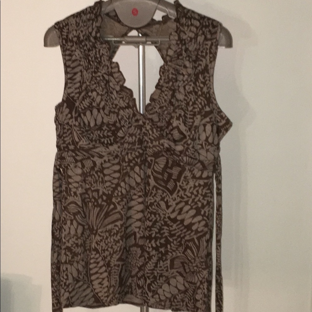 V1 Couture V-Neck Top Cutout Back Tie Back