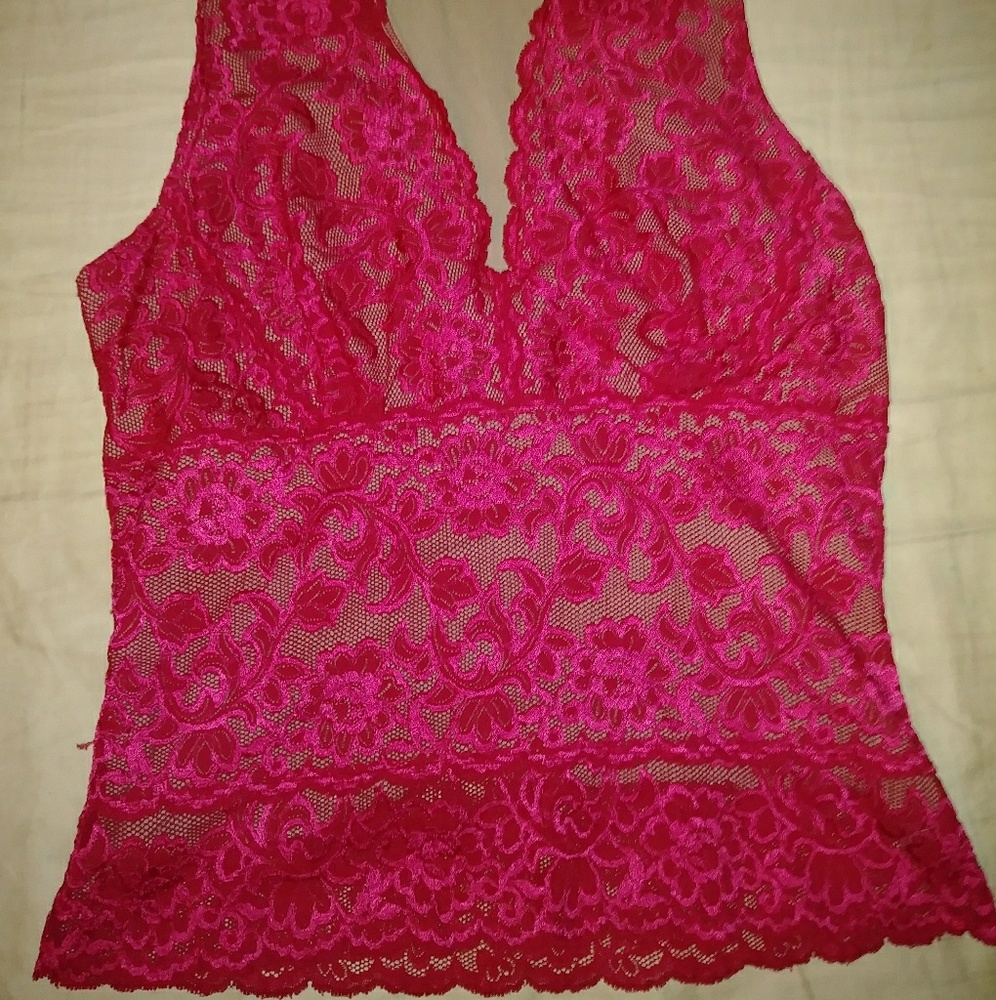 Cute Pink Lace Top