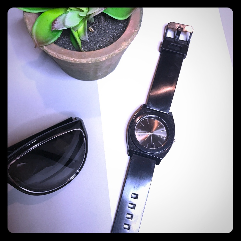 Nixon Waterproof Time Teller P Black Watch