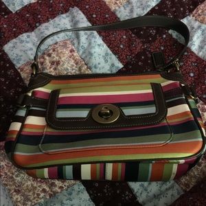 Small coach legacy stripe bag