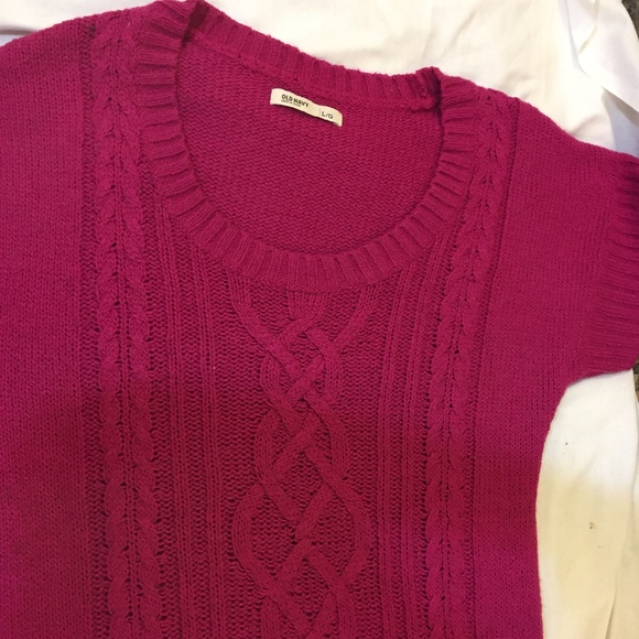 Adorable Old Navy Pink Short Sleeve Sweater Size L - Picture 7 of 12