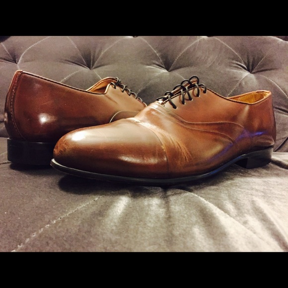 Men's Stacy Adams Leather Brown Shoes - Picture 3 of 3