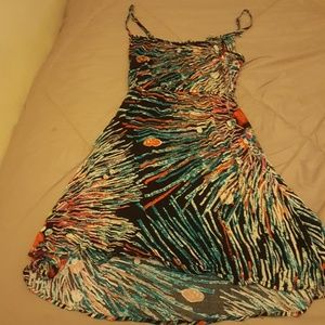 Women's studded mini dress w/open back