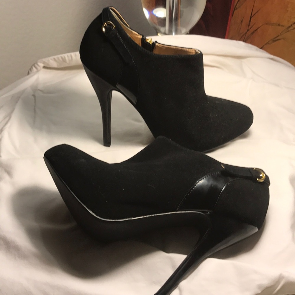 Boston Proper suede Leather  black booties