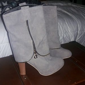 Gray boots